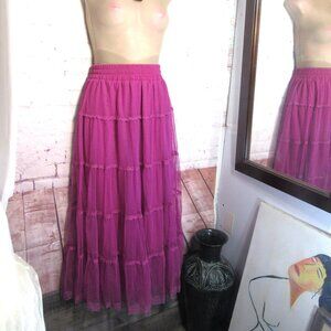 NEW TULLE MAXI SKIRT PINK, SIZE XS